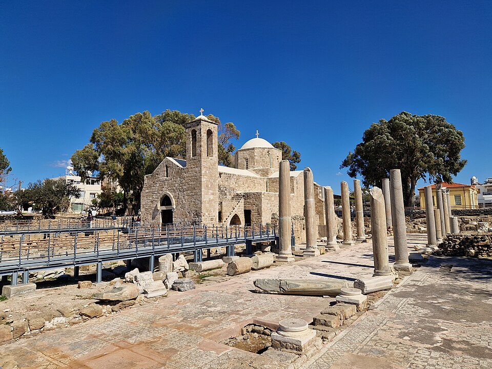 Paphos, Cyprus, Panagia Chrysopolitissa from southwest